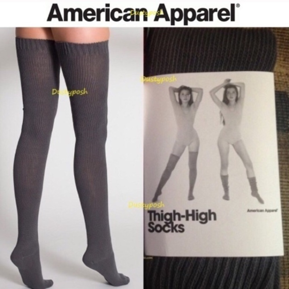 American Apparel Thigh High Socks Over The Knee Vintage Discontinued Y2K Boot